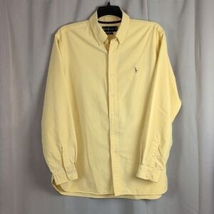 Ralph Lauren Classic Fit Long Sleeve Button Down Shirt Yellow Men's XL